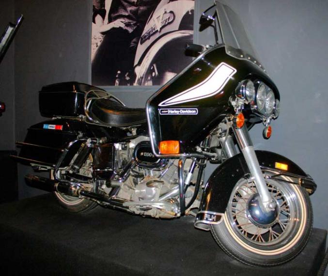 Elvis Presleys Harley Davidson FLH Classic Motorcycle Pictures